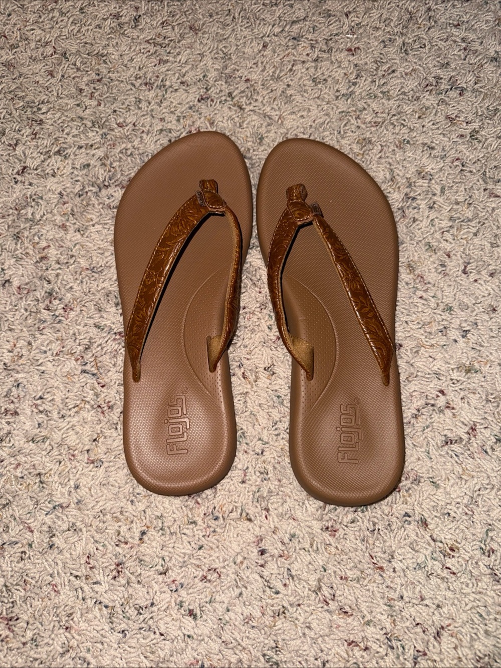 New! FLOJOS Flip Flops Sandals Women Ladies Size 9 Brown NEW!